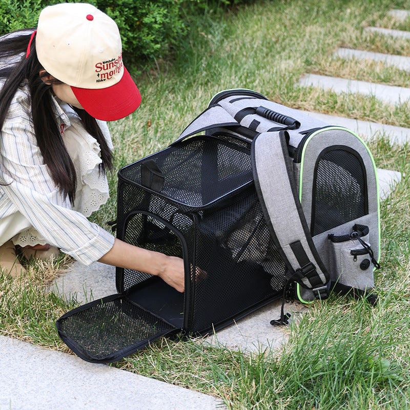 Portable Extendable Pet Backpack Diaper Carrier Bag