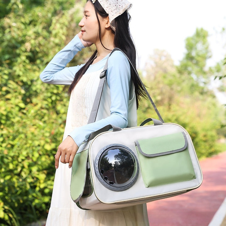 Outdoor Portable Pet Backpack Space Capsule Crossbody Carrier Bag