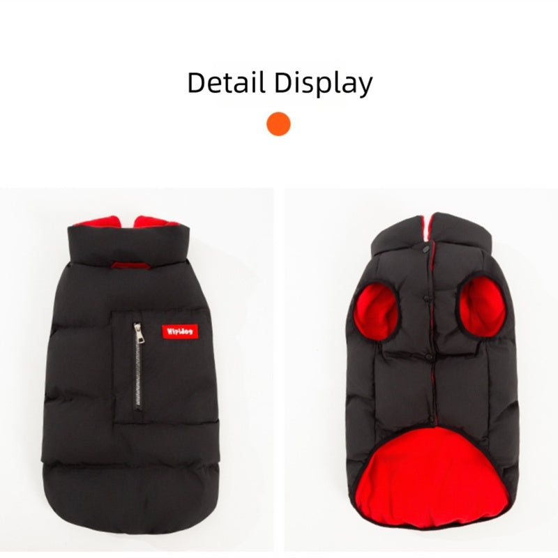 Trendy Thick Warm Cotton Padded Pet Vest With Pocket