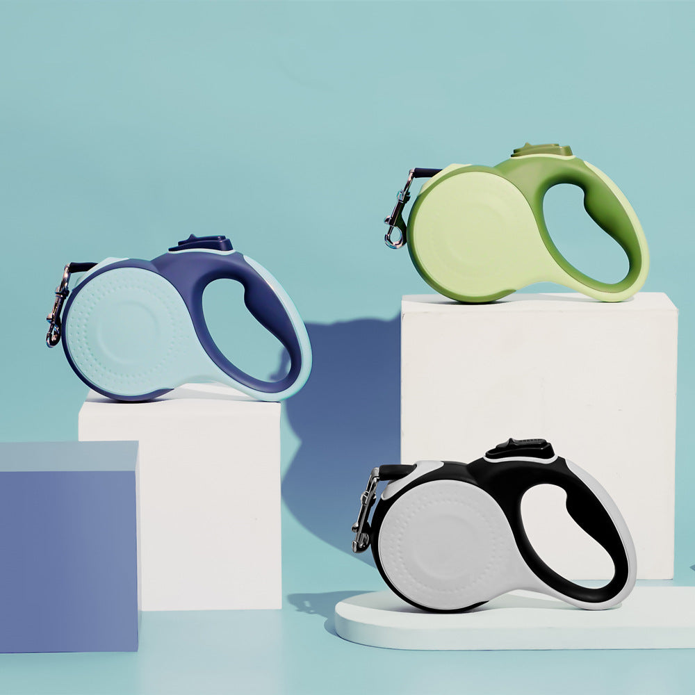 Automatic Retractable Pet Leash With Built In Waste Bag Dispenser