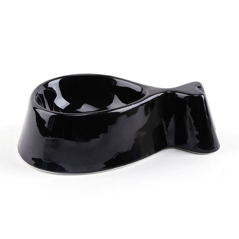 Glass Pet Bowl With Wooden Stand