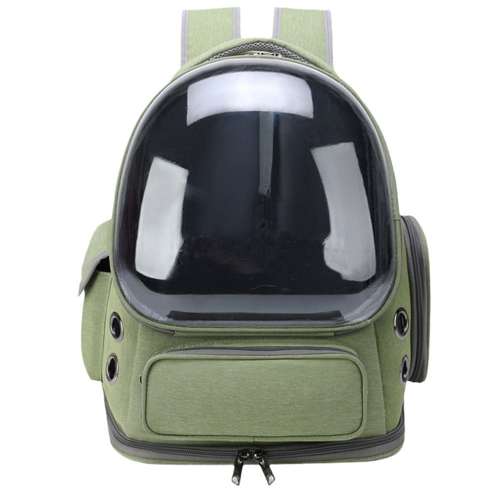 Transparent Portable Pet Backpack With Capsule Design