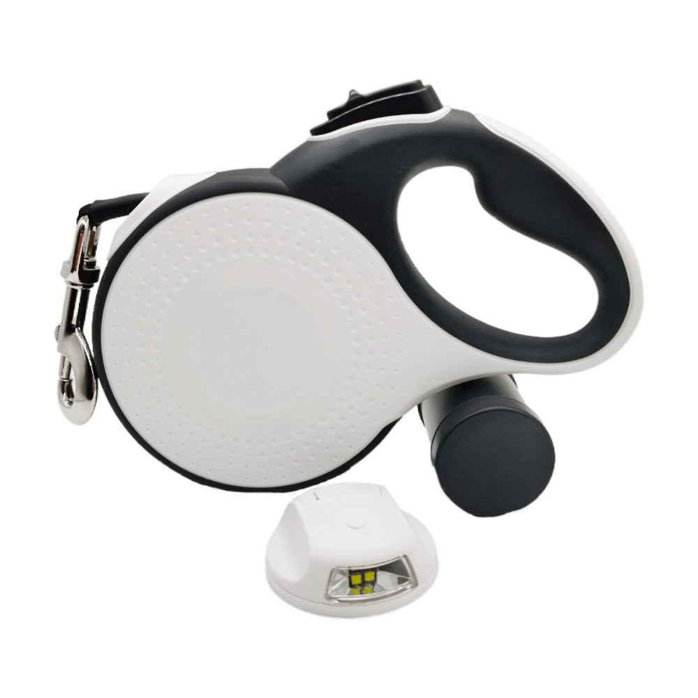 Automatic Retractable Pet Leash With Built In Waste Bag Dispenser