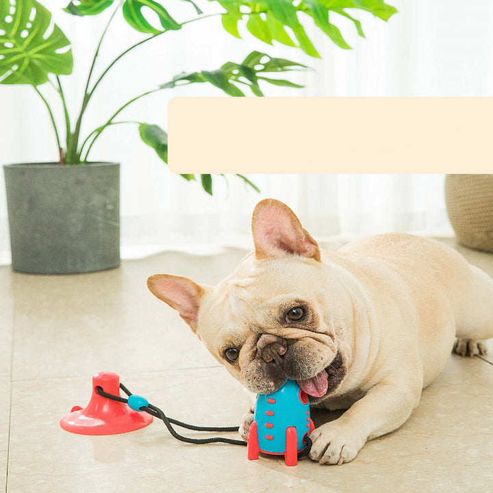 Rocket Shape Pet Toy Food Dispensing Durable Chew Toy