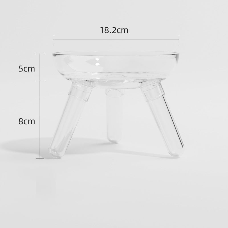 Transparent Glass Pet Feeding And Drinking Bowl Set