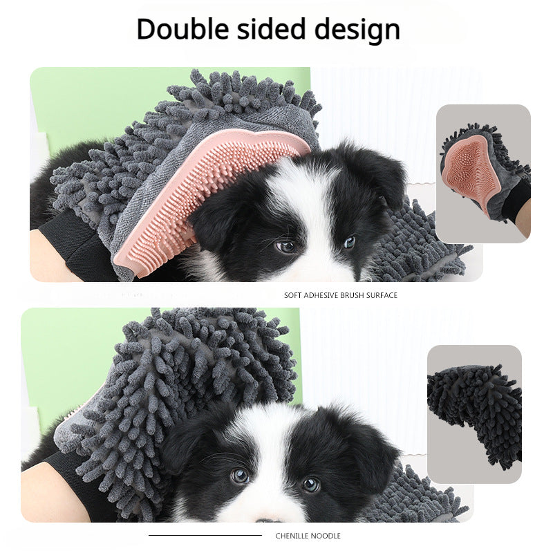 2-in-1 Pet Grooming Brush and Massage Glove