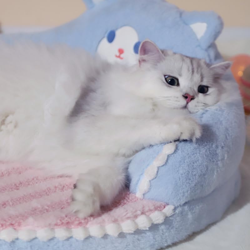 Washable Cozy Pet Bed With High Backrest All Season Design