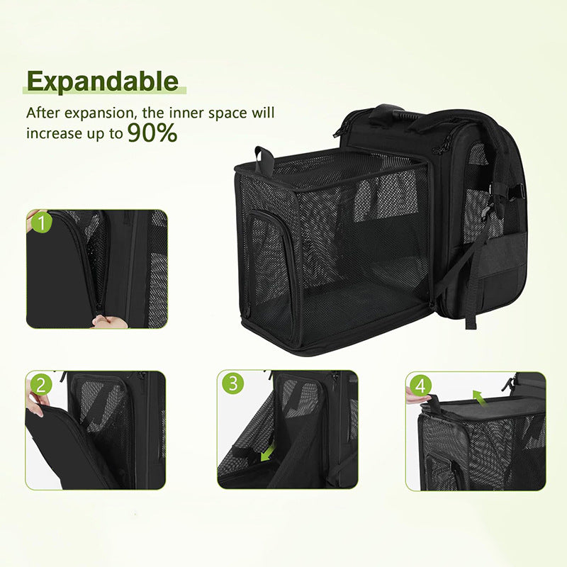 Portable Extendable Pet Backpack Diaper Carrier Bag