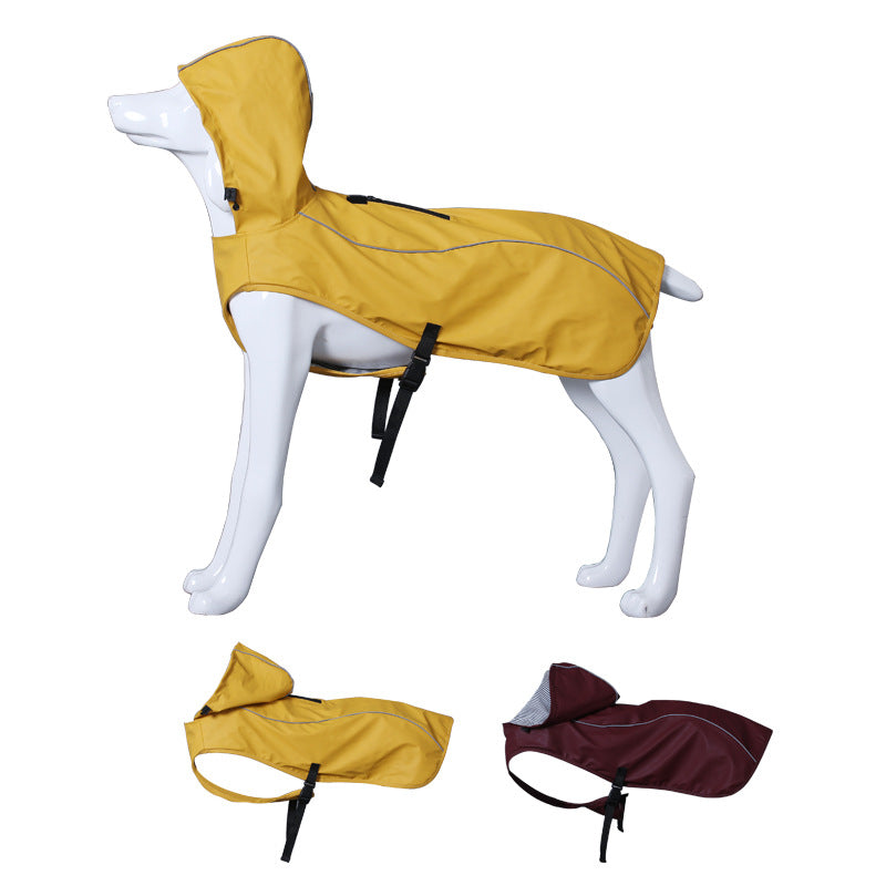 Portable PU Pet Raincoat For Large Pets