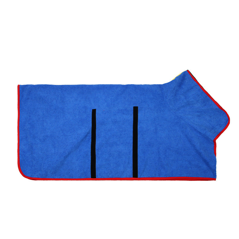 Pet Bathing Robe Shirt with Tucked Waist