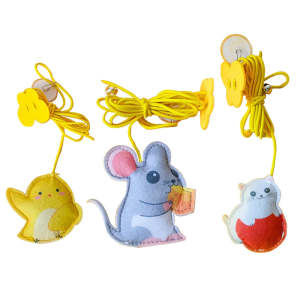 Interactive Pet Toy Telescopic Hanging Rope Grabbing Mouse