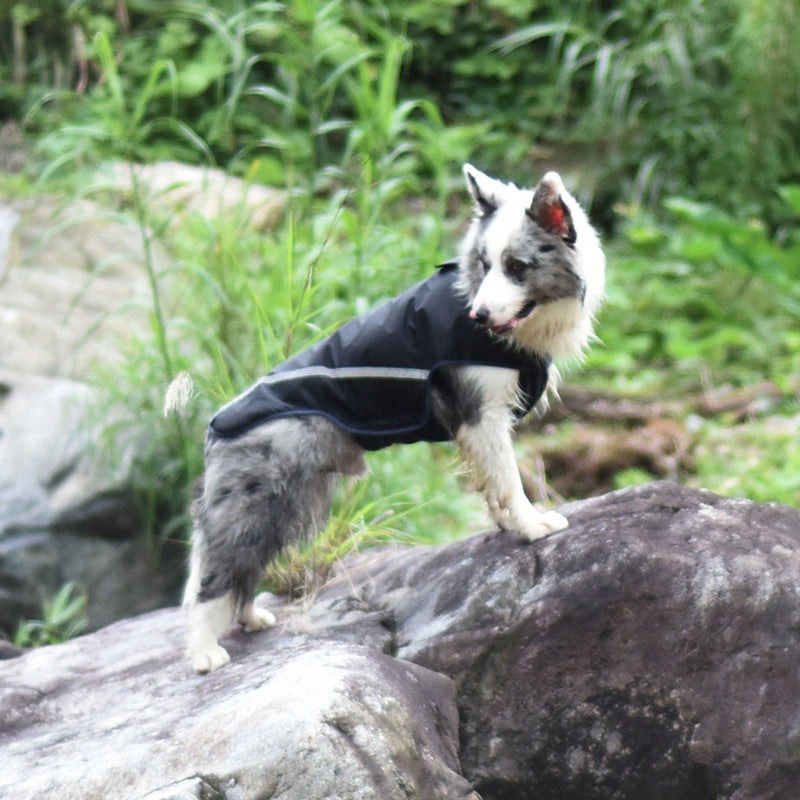 Water Repellent Pet Raincoat With Hood