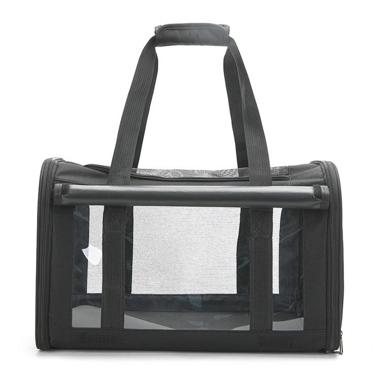 Outdoor Portable Pet Bag With Transparent Breathable Foldable Design