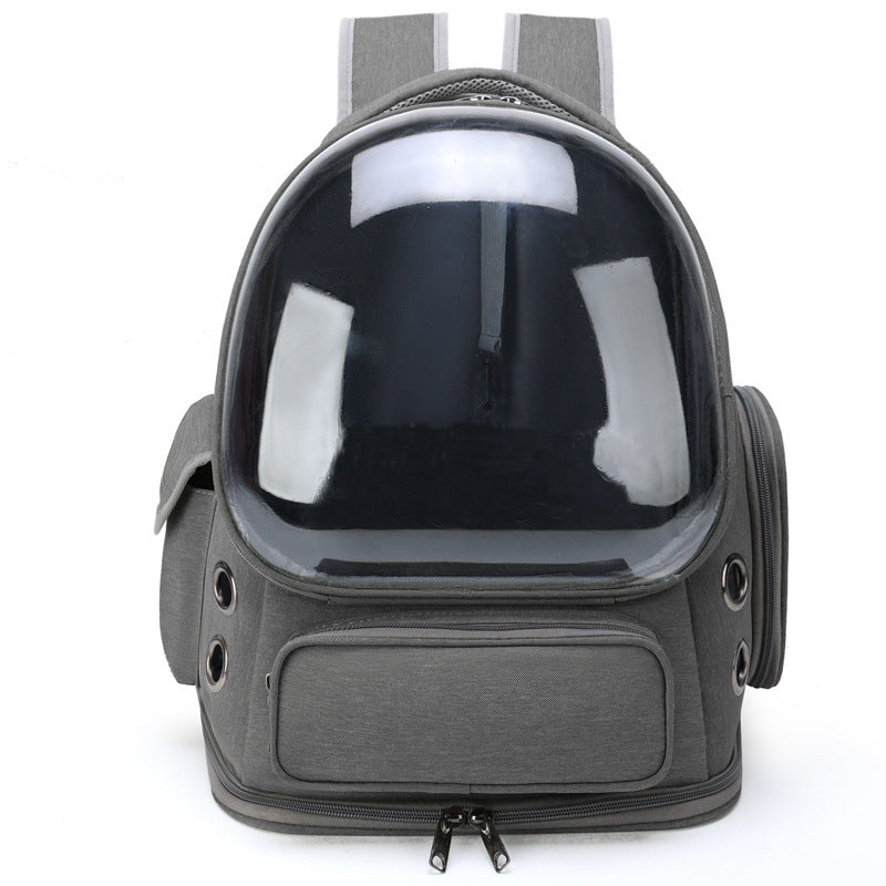 Transparent Portable Pet Backpack With Capsule Design