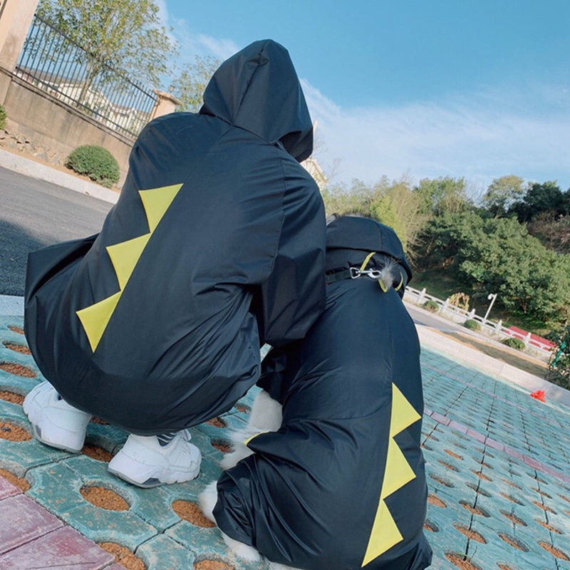 Lightweight Waterproof Pet Raincoat With Reflective Safety Hood