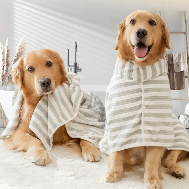 Ultra-Absorbent Quick-Dry Pet Bath Towel Robe