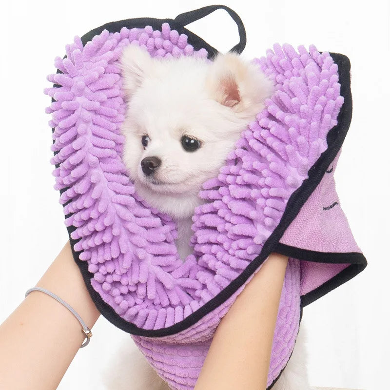 Super Absorbent Microfiber Pet Bath Towel Quick-Dry