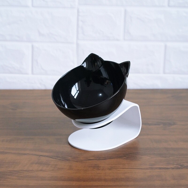 Non Slip Double Pet Bowl With Raised Neck Support Stand