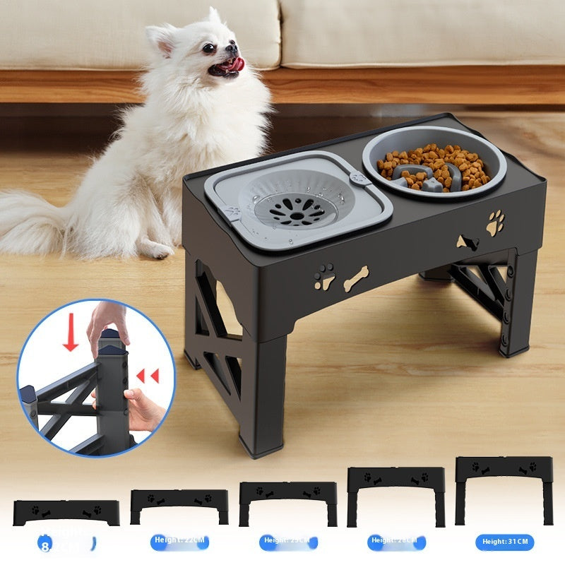 Elevated Double Stainless Steel Pet Feeder Bowl Set