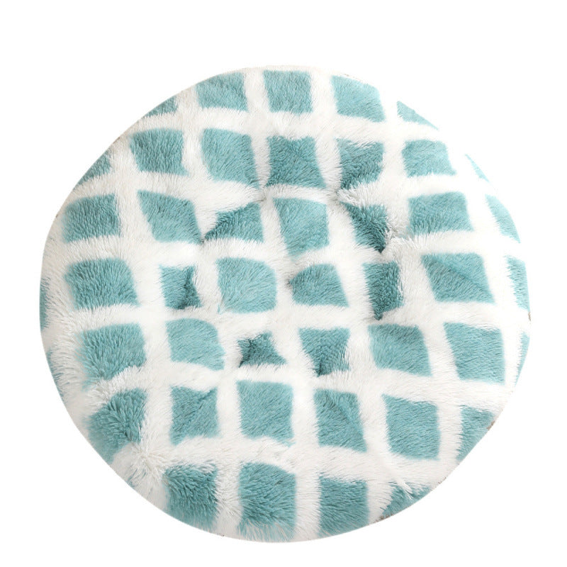 Round Plush Warm Pet Bed Comfortable Sleeping Mat House
