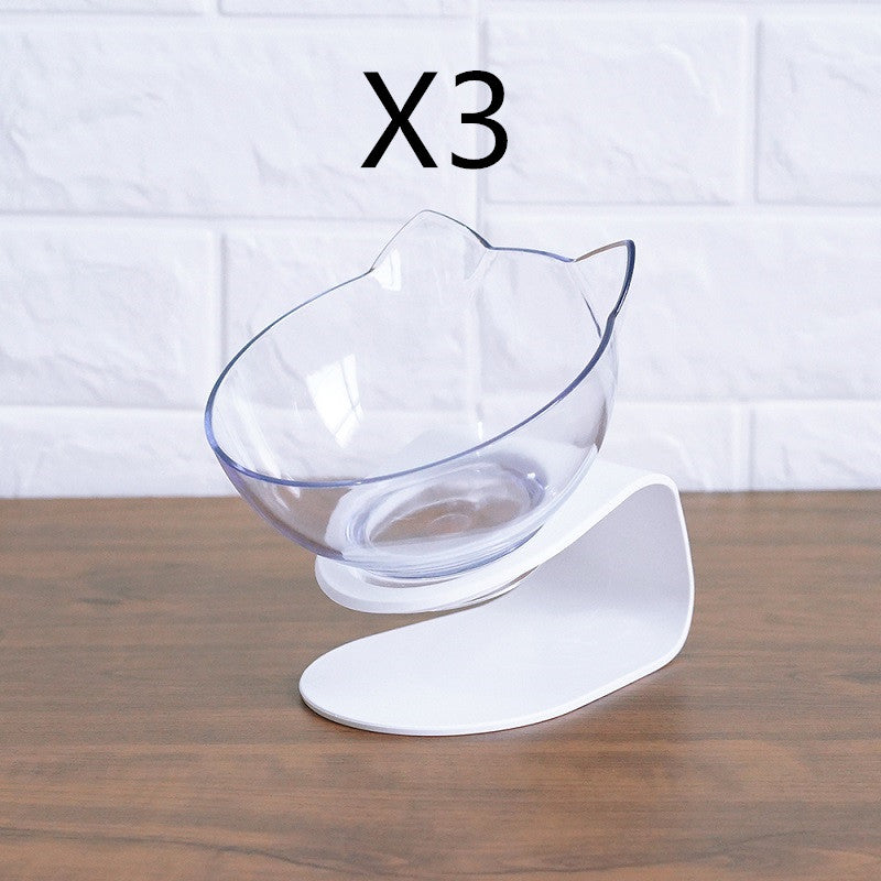 Non Slip Double Pet Bowl With Raised Neck Support Stand