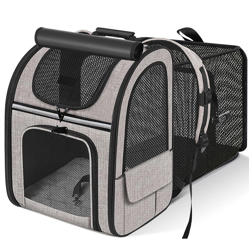 Portable Extendable Pet Backpack Diaper Carrier Bag