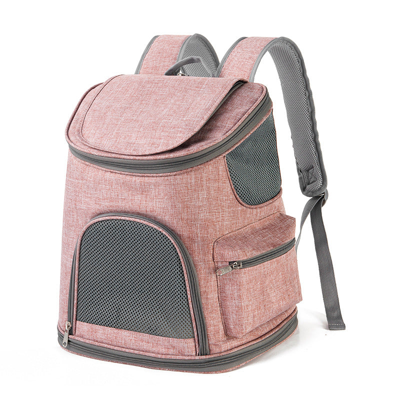 New Portable Pet Backpack Oxford Cloth Outdoor Shoulder Carrier Bag