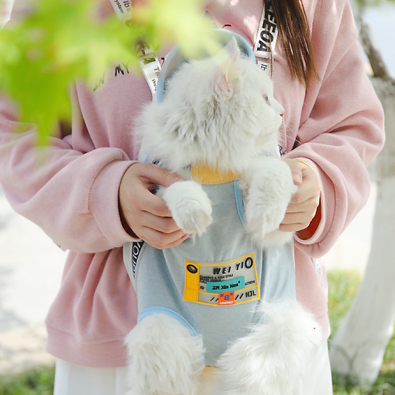 Portable Pet Backpack Carrier For Comfortable Shoulder Carry