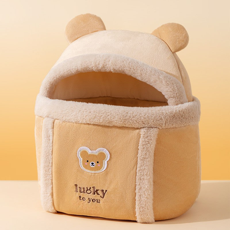 Pet Diaper Backpack Off Shoulder Portable Carrier Bag