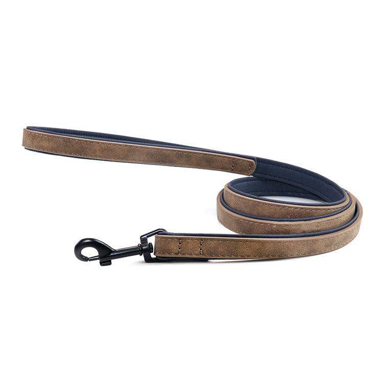 Pull Resistant Leather Pet Leash For Durable Daily Use