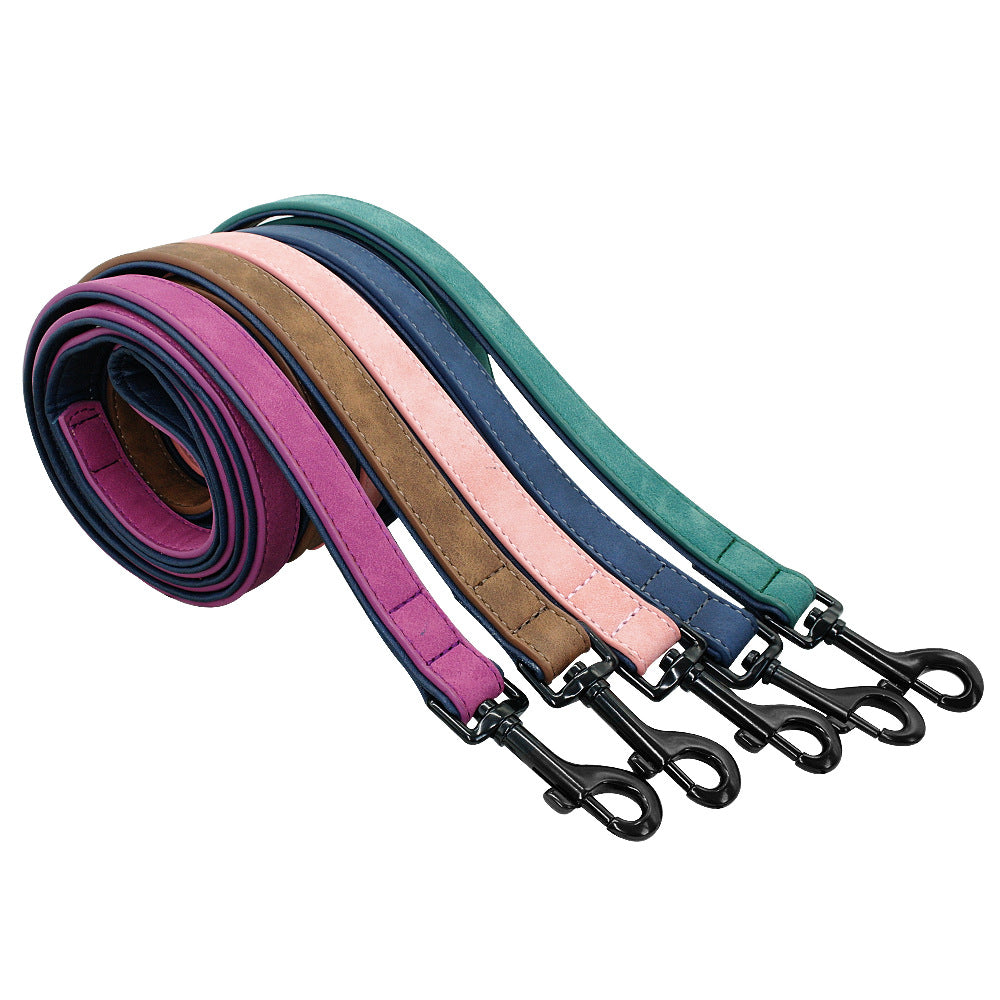 Pull Resistant Leather Pet Leash For Durable Daily Use