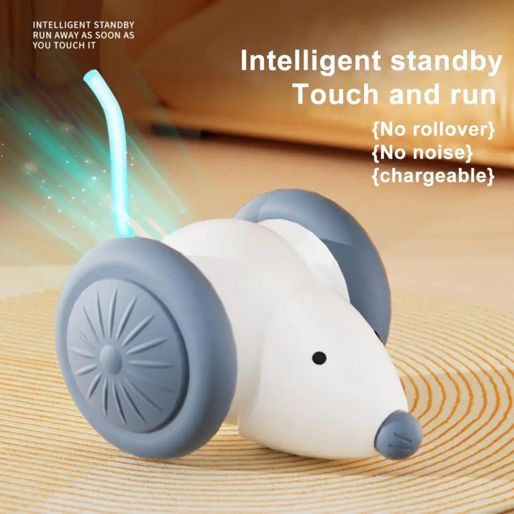 Interactive Electric Mouse Teasing Stick Automatic Pet Toy