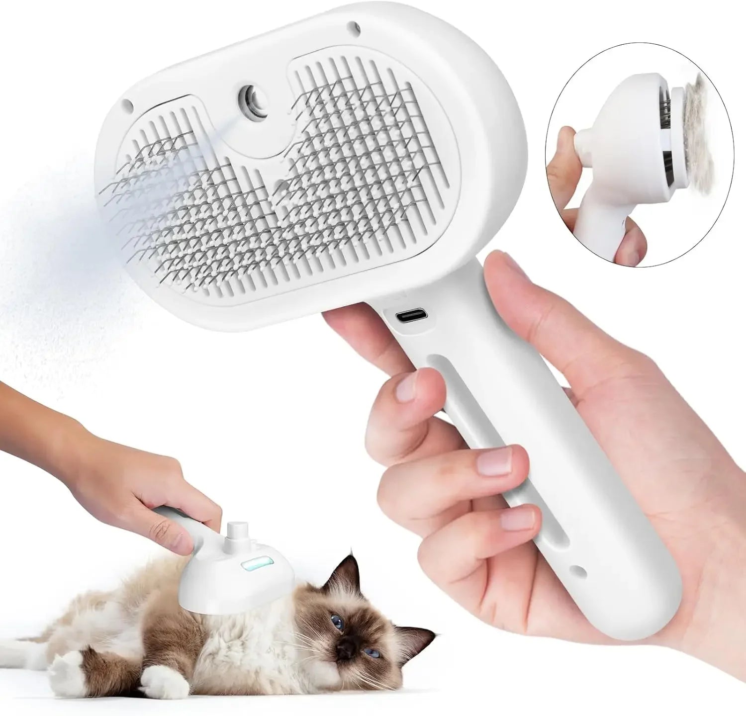Pet Spray Hair Comb Grooming and Dematting Brush