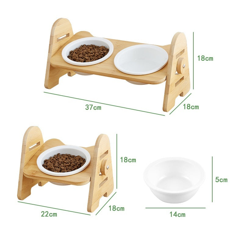 Oblique Mouth Pet Drinking Bowl For Neck Support