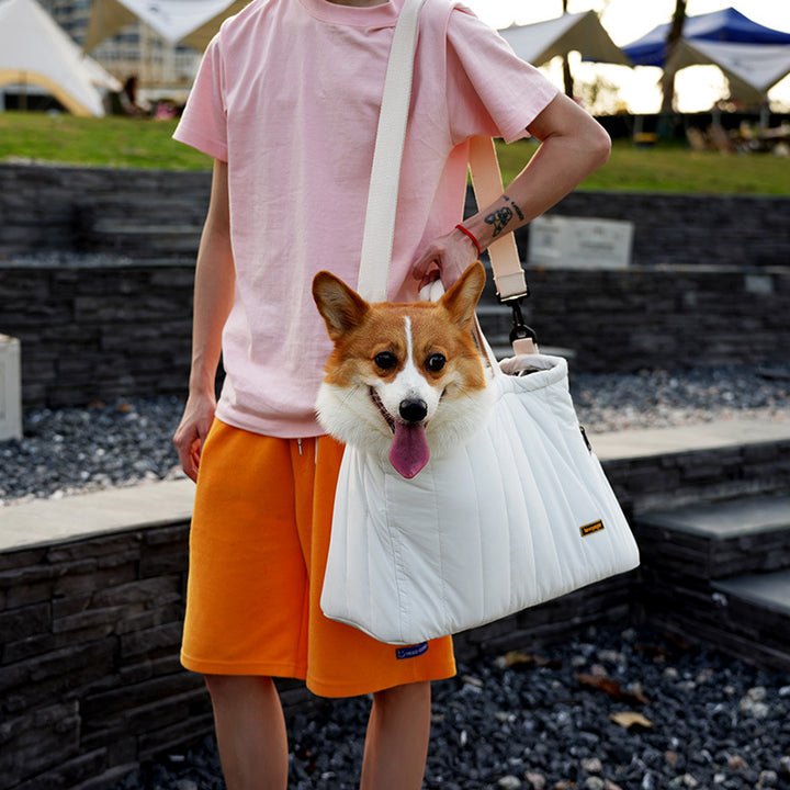 Portable Pet Carrier Messenger Bag For Travel And Daily Use