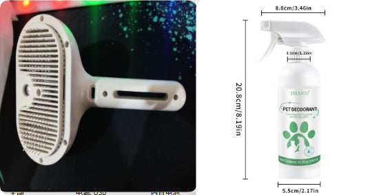 Self-Cleaning Pet Hair Removal Comb with Mist