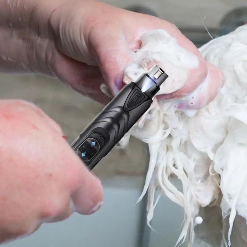 Lighted Rechargeable Pet Nail Grinder 2-Speed Grooming Tool