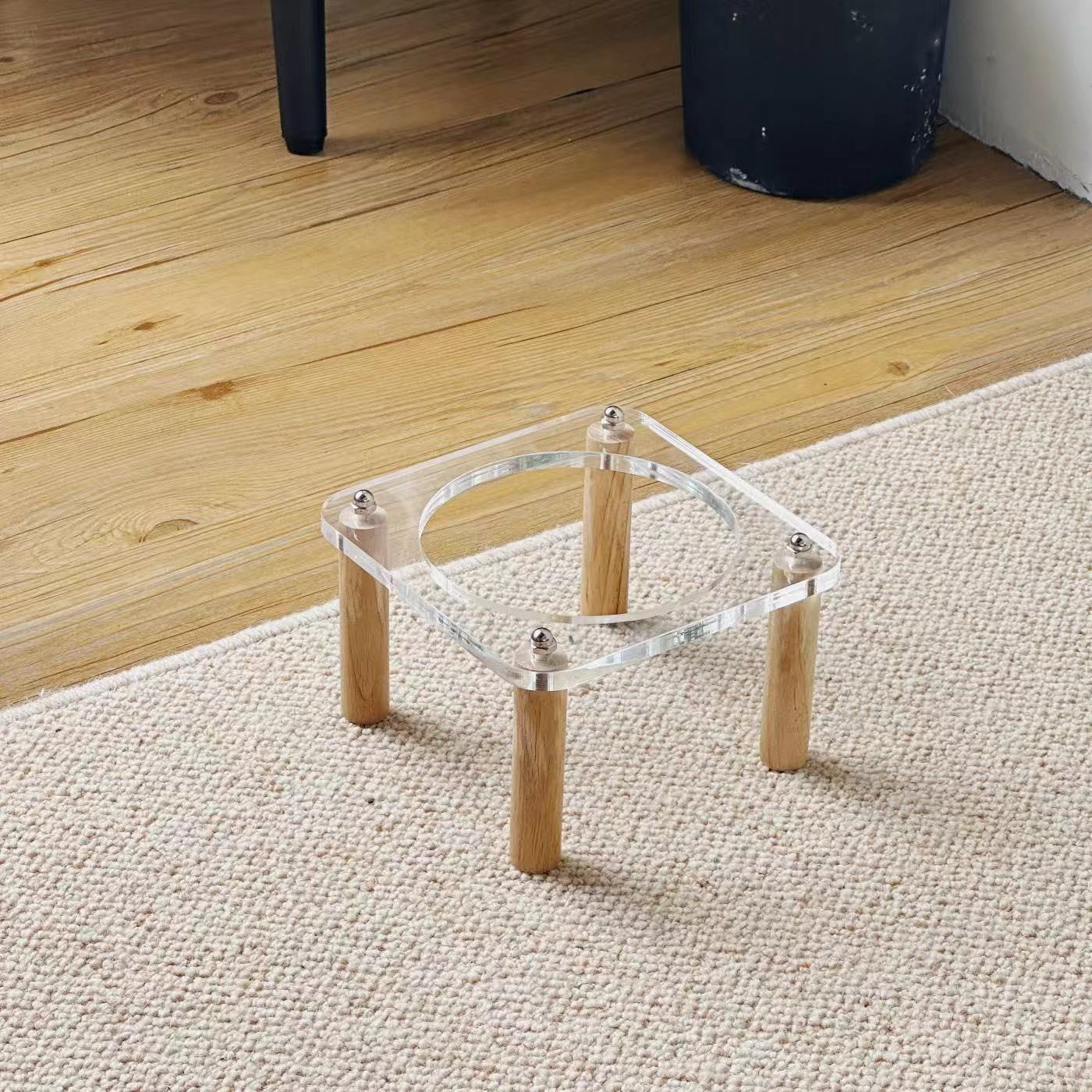 Ceramic Double Pet Bowl With Elevated Anti Spill Stand