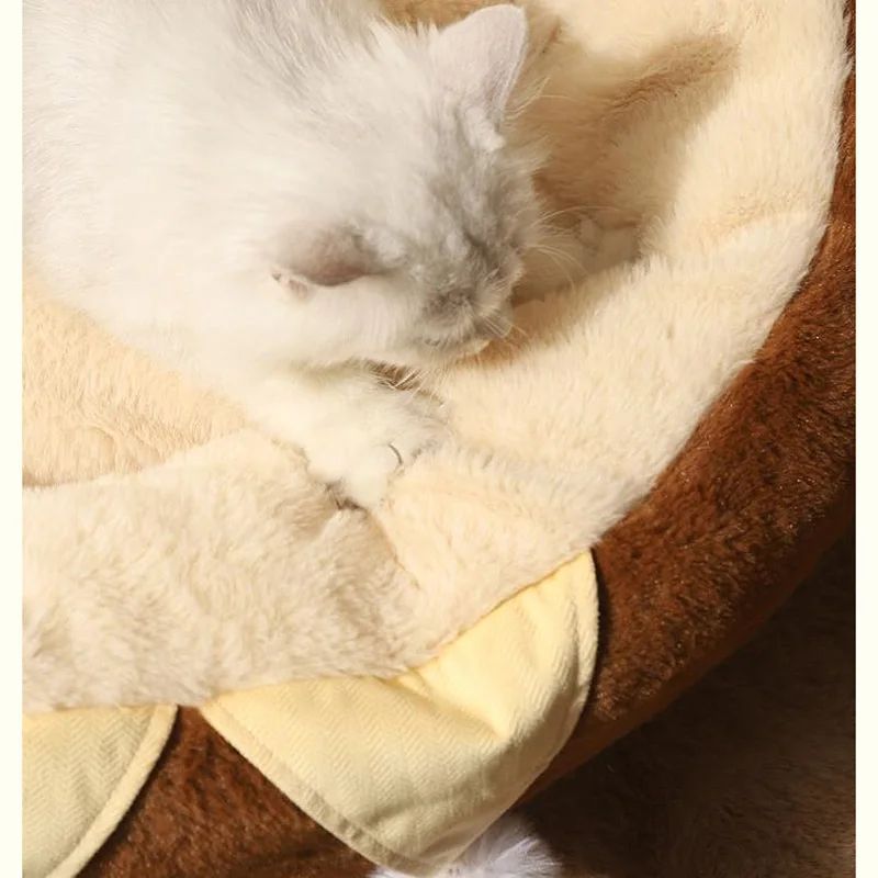Round Soft Warm Pet Bed Cushion For Deep Comfortable Sleep