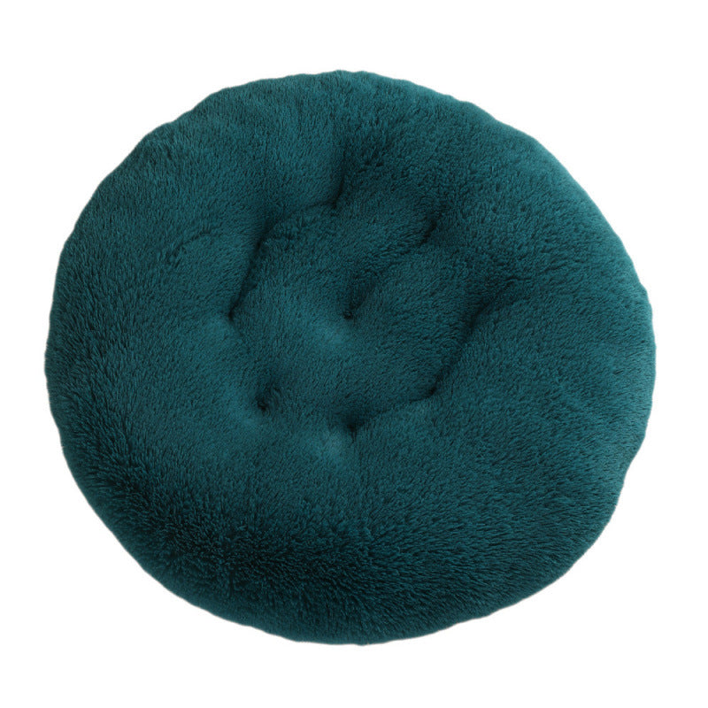 Round Plush Warm Pet Bed Comfortable Sleeping Mat House