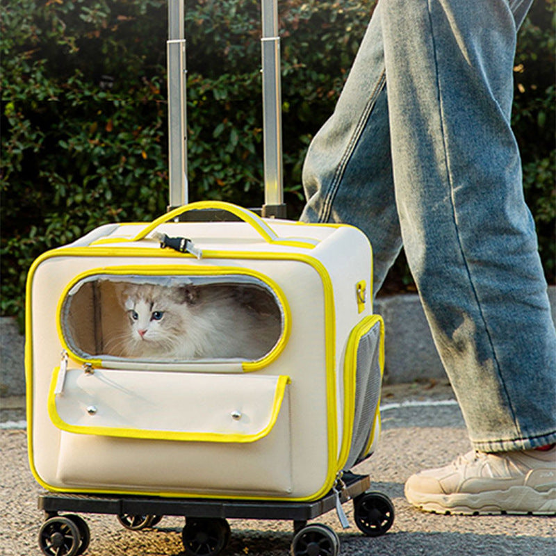 Stylish Anti Stress Pet Backpack Trolley Carrier Bag