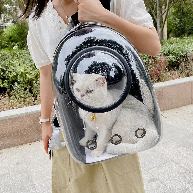 Pet Transparent Skylight Breathable Large Capacity Backpack Bag