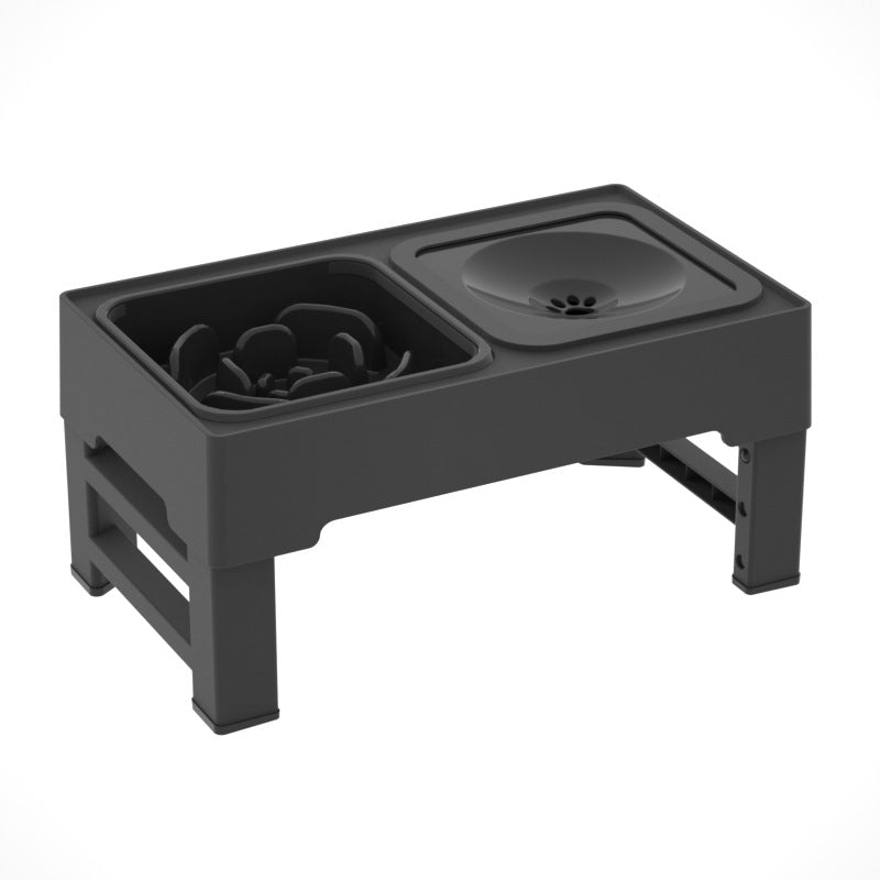 Adjustable Elevated Stainless Steel Double Pet Feeding Bowl Set