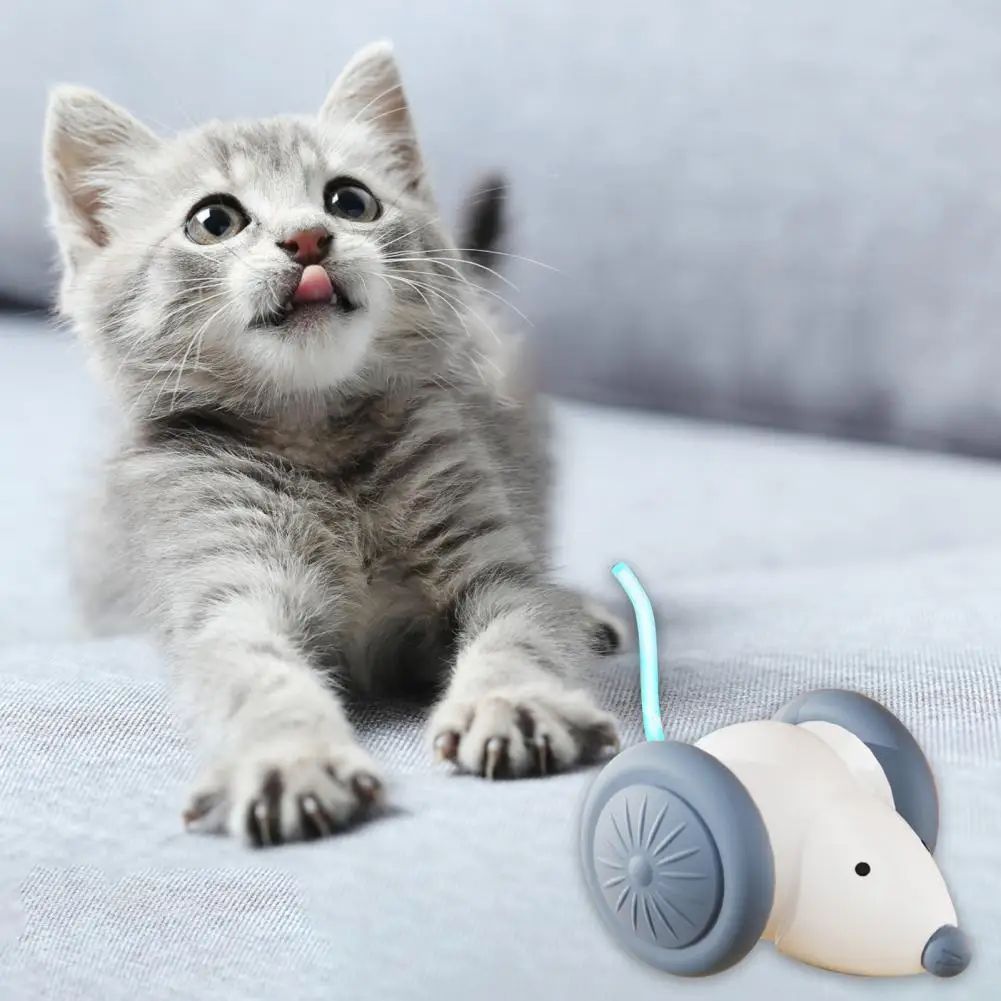 Interactive Electric Mouse Teasing Stick Automatic Pet Toy