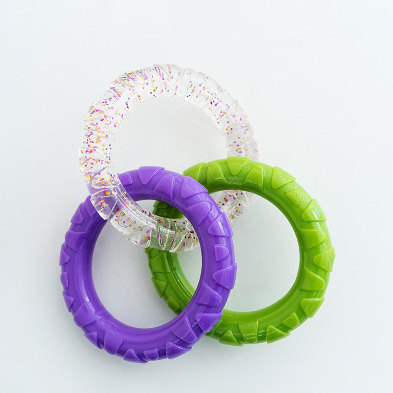 Floating Water Pet Flying Disk Training Ring Durable Chew Resistant