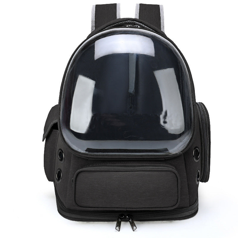 Transparent Portable Pet Backpack With Capsule Design