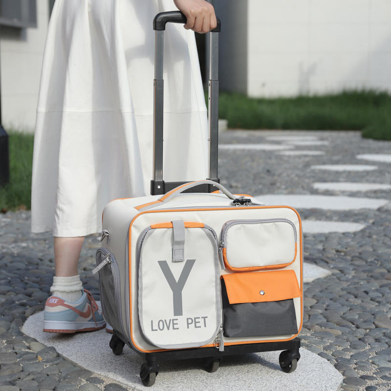 Stylish Anti Stress Pet Backpack Trolley Carrier Bag