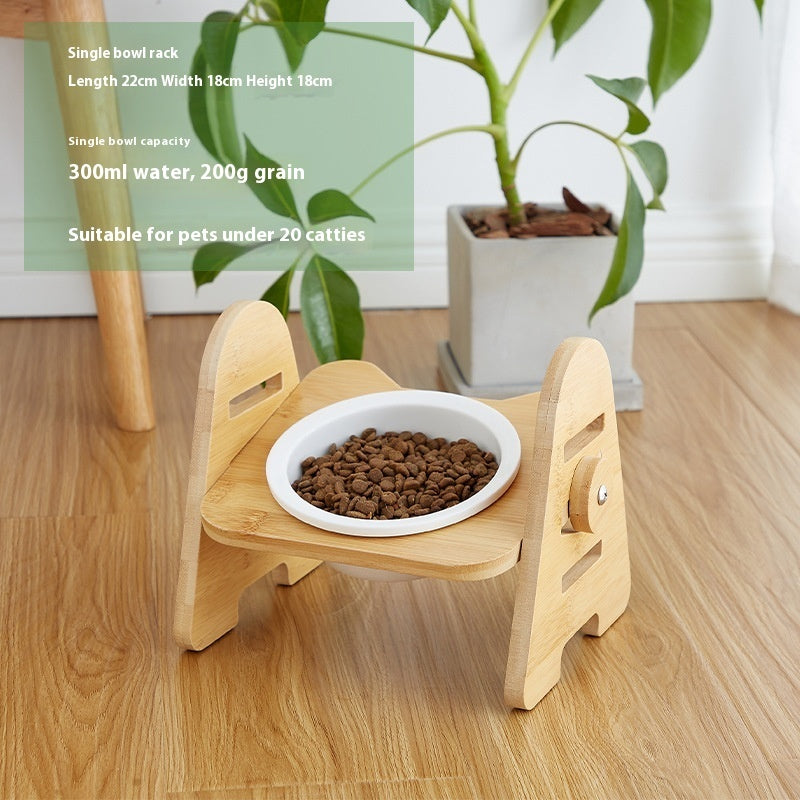 Oblique Mouth Pet Drinking Bowl For Neck Support