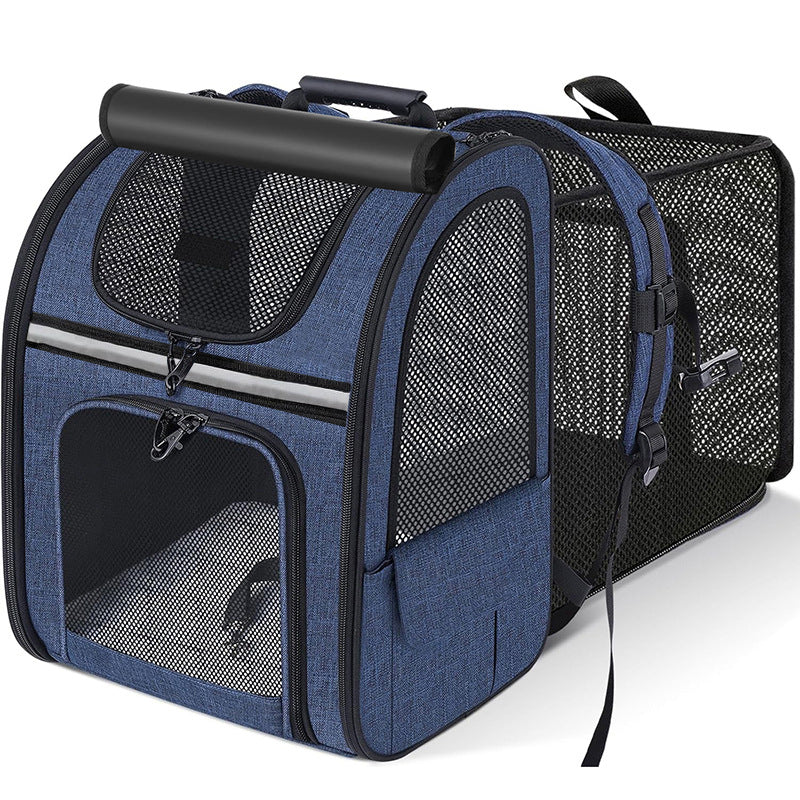 Portable Extendable Pet Backpack Diaper Carrier Bag