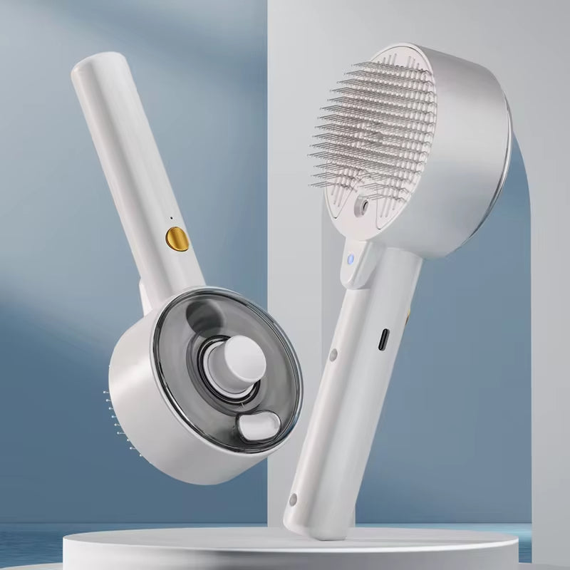 3-In-1 Electric Pet Steam Brush For Grooming And Massage